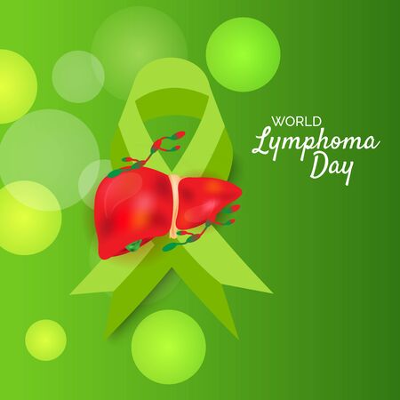 Vector illustration of a Background for World Lymphoma Awareness Day September 15th.のイラスト素材