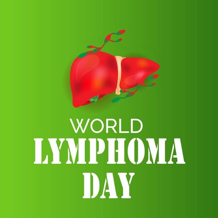 Vector illustration of a Background for World Lymphoma Awareness Day September 15th.のイラスト素材