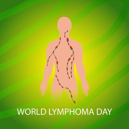 Vector illustration of a Background for World Lymphoma Awareness Day September 15th.のイラスト素材