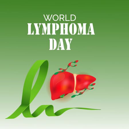 Vector illustration of a Background for World Lymphoma Awareness Day September 15th.のイラスト素材