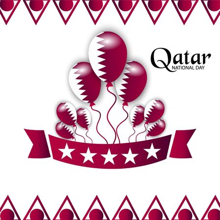 Vector illustration of a background for Qatar National Day.のイラスト素材