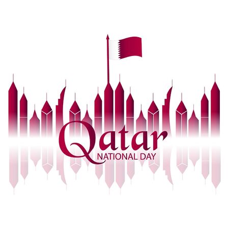 Vector illustration of a background for Qatar National Day.のイラスト素材