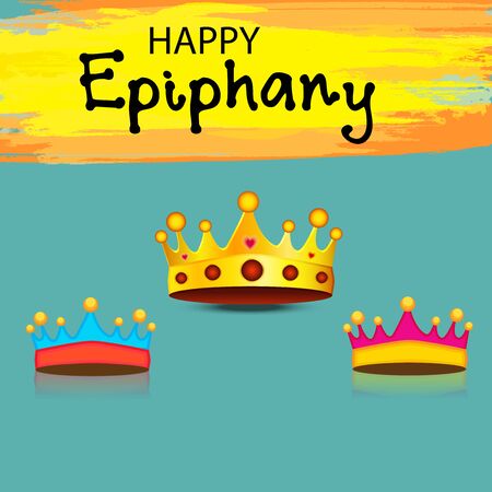 Vecor Illustration of a background for Happy Epiphany.のイラスト素材