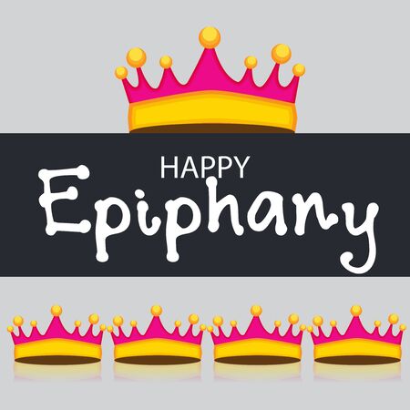 Vecor Illustration of a background for Happy Epiphany.のイラスト素材