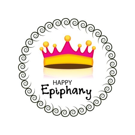 Vecor Illustration of a background for Happy Epiphany.のイラスト素材