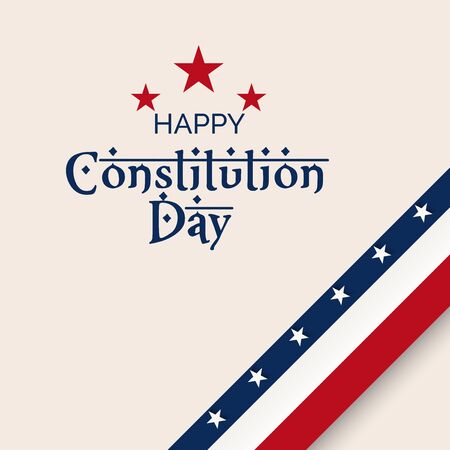 Vector illustration of a background or Poster for United States Constitution Day.のイラスト素材