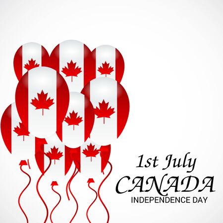 Vector illustration of a background for Happy Canada Day.のイラスト素材