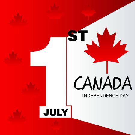Vector illustration of a background for Happy Canada Day.のイラスト素材