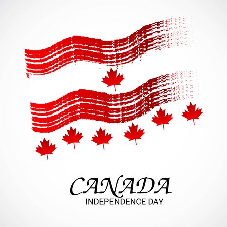 Vector illustration of a background for Happy Canada Day.のイラスト素材