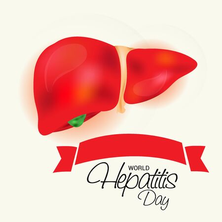 Vector illustration of a Background for World Hepatitis Day.のイラスト素材