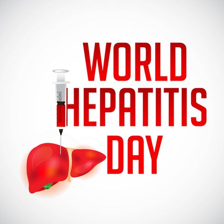 Vector illustration of a Background for World Hepatitis Day.のイラスト素材