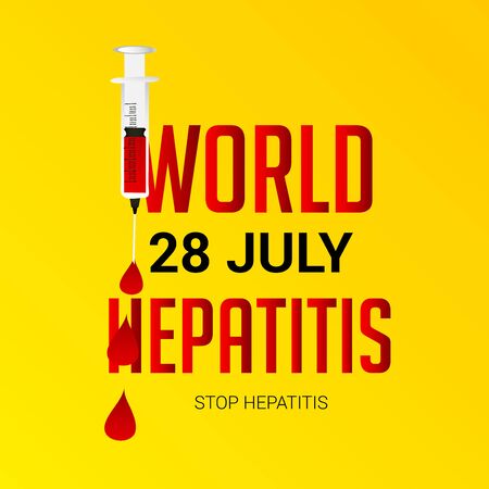 Vector illustration of a Background for World Hepatitis Day.のイラスト素材