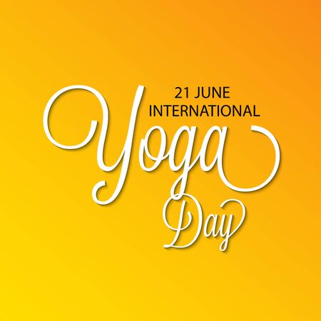 Vector illustration of a background for International Yoga Day.のイラスト素材