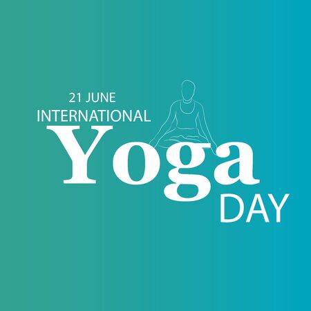 Vector illustration of a background for International Yoga Day.のイラスト素材
