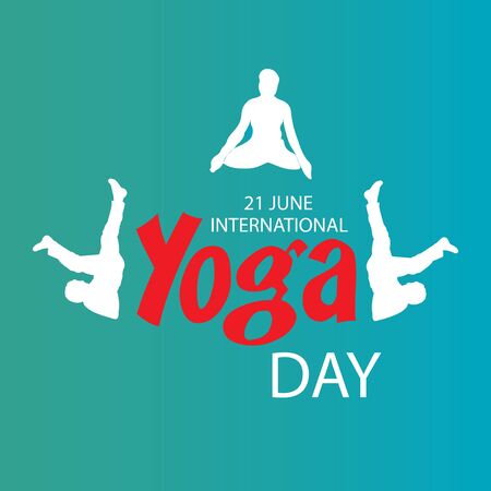 Vector illustration of a background for International Yoga Day.のイラスト素材
