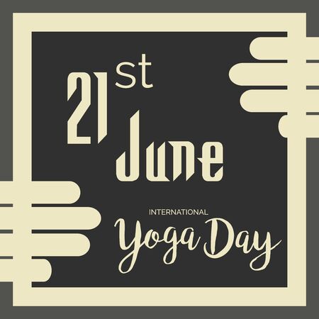 Vector illustration of a background for International Yoga Day.のイラスト素材