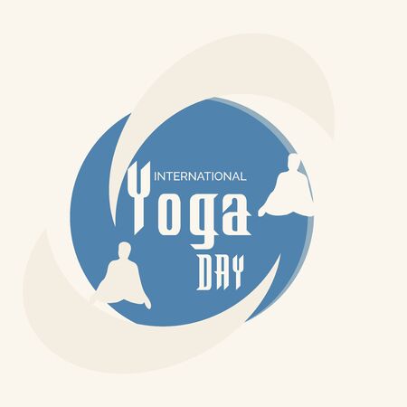 Vector illustration of a background for International Yoga Day.のイラスト素材