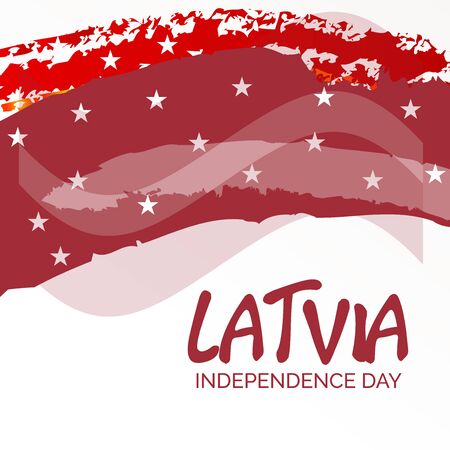 Vector illustration of a background or Poster for Latvia Independence Day.のイラスト素材