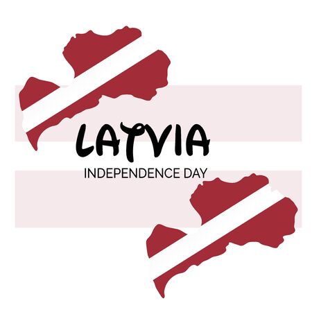 Vector illustration of a background or Poster for Latvia Independence Day.のイラスト素材