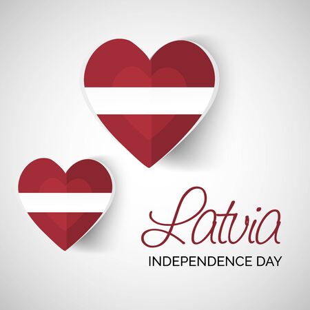 Vector illustration of a background or Poster for Latvia Independence Day.のイラスト素材