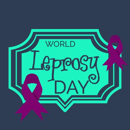 Vector illustration of a background or poster for World Leprosy Day.のイラスト素材
