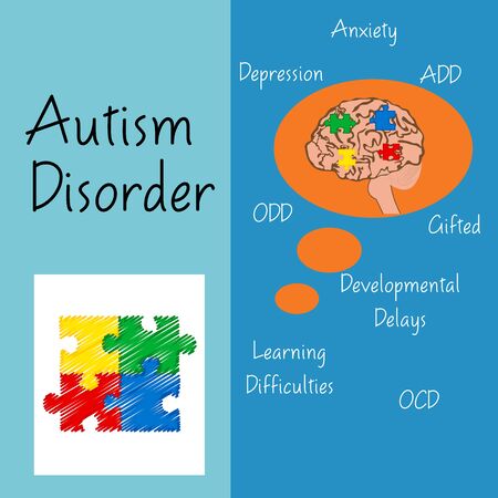 Vector illustration of a Background for World Autism Awareness Day.のイラスト素材