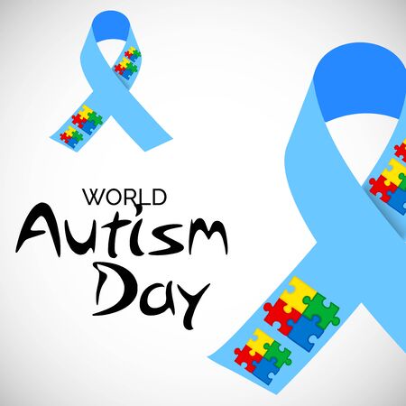 Vector illustration of a Background for World Autism Awareness Day.のイラスト素材