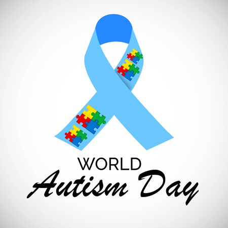 Vector illustration of a Background for World Autism Awareness Day.のイラスト素材
