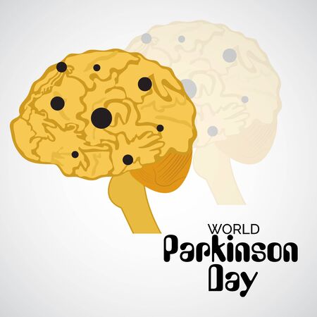 Vector illustration of a background For World Parkinson Day.のイラスト素材