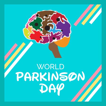 Vector illustration of a background For World Parkinson Day.のイラスト素材