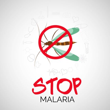 Vector illustration of a Background for  World Malaria day.のイラスト素材