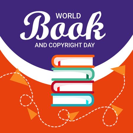 Vector illustration of a background or Poster for World Book Day.のイラスト素材