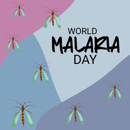 Vector illustration of a Background for  World Malaria Day.のイラスト素材