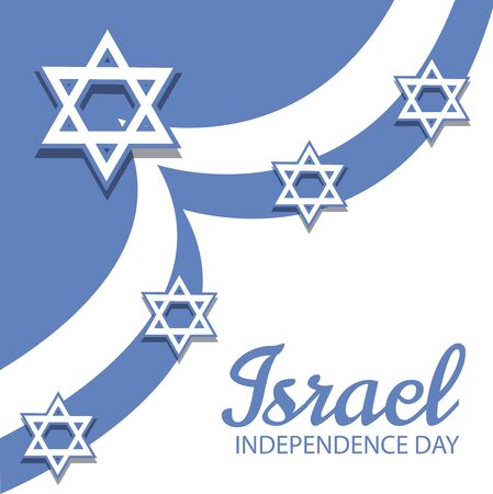 Vector illustration of a Background for Israel Independence Day.のイラスト素材