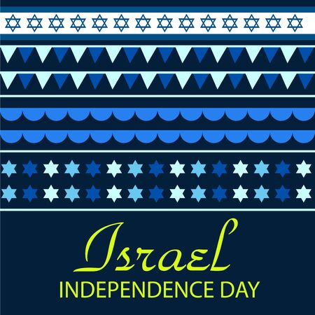 Vector illustration of a Background for Israel Independence Day.のイラスト素材