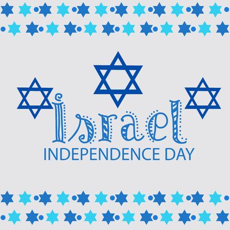 Vector illustration of a Background for Israel Independence Day.のイラスト素材