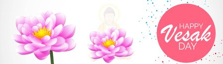 Vector illustration of a background or poster for celebrate Happy Vesak day or Buddha Purnima.のイラスト素材