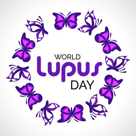 Creative Vector illustration of a Background Or Poster for World Lupus Day.hope, sickness, people, message, skin, flyer, information, poster, autoimmune, development, purple design, lupus disease, health care, world lupus day, violence, illustration, rights, systemic, colorful, butterfly, banner, fight, abstract, illness, background, vector, disorder, tolerance, communication, biology, equality, healing, education, diagnosis, may, treatment, support, prevention, concept, campaign, medicine, ribbon, care, health, day, awareness, lupus, world, diseaseのイラスト素材