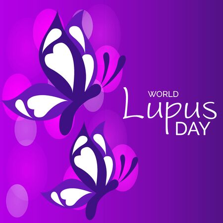 Creative Vector illustration of a Background Or Poster for World Lupus Day.のイラスト素材