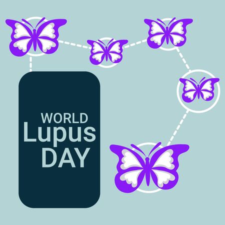 Creative Vector illustration of a Background Or Poster for World Lupus Day.のイラスト素材