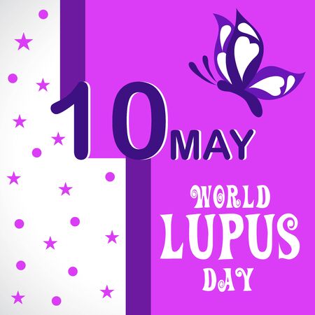 Creative Vector illustration of a Background Or Poster for World Lupus Day.のイラスト素材