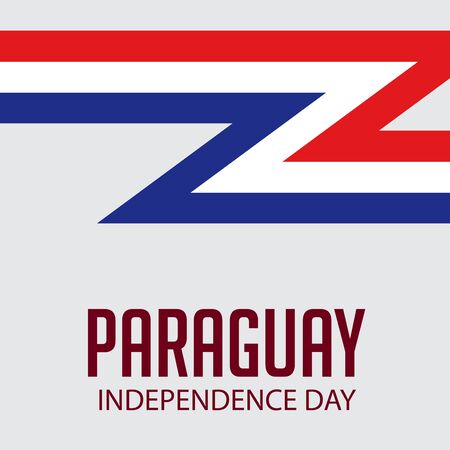 Vector illustration of a background or poster for Paraguay Independence Day.のイラスト素材