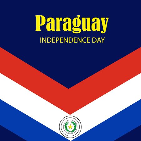Vector illustration of a background or poster for Paraguay Independence Day.のイラスト素材