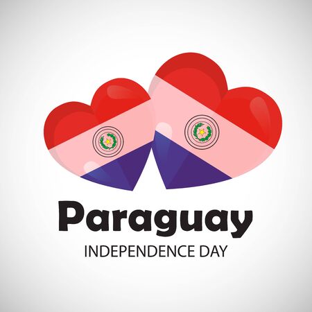 Vector illustration of a background or poster for Paraguay Independence Day.のイラスト素材