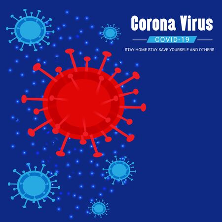 Vector illustration of a Background for Avoid Corona Virus Disease. COVID-2019.Save to Earth for Corona Virus Disease.のイラスト素材