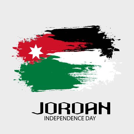 Vector  illustration of a background a poster for Jordan Independence Day.のイラスト素材
