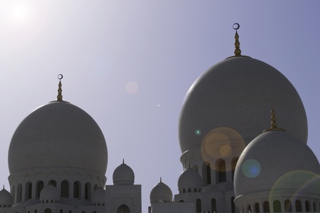 domes of abu dhabi grand mosqueの写真素材