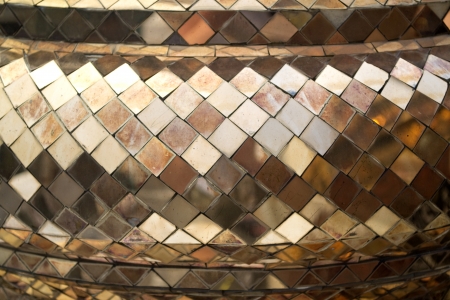 Close up image of gold tile decorationの写真素材