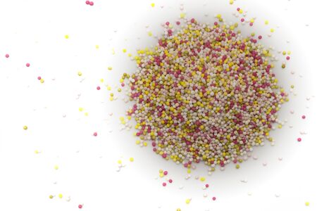 Colourful heap of hundreds and thousands candyの写真素材