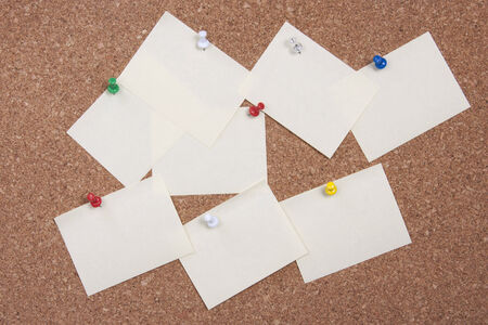 Several notes on cork board
